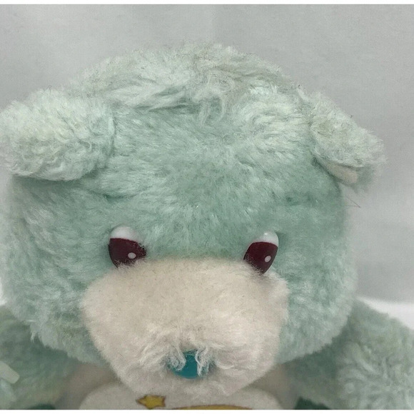 Vintage Care Bears Wish Bear Coin Bank 1984 American Greetings Corp Good Plush - Picture 5 of 16